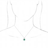 14K White Emerald & 1/3 CTW Diamond 16-18 Necklace photo 3