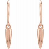 14K Rose Geometric Dangle Earrings photo 2