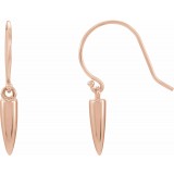 14K Rose Geometric Dangle Earrings photo