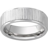 Serinium Flat Band with Grooved Edges and Bark Finish photo