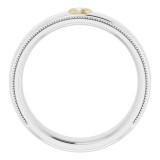 14K White & Yellow 1/10 CTW Men's Diamond Ring photo 2