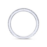 Gabriel & Co. 14k White Gold Contemporary Diamond Wedding Band photo 2