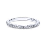 Gabriel & Co. 14k White Gold Contemporary Diamond Wedding Band photo