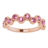 14K Rose Pink Tourmaline Bezel-Set Ring photo 3