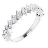 14K White 1/2 CTW Diamond Anniversary Band photo