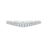 Shah Luxury 14K White Gold Round Diamond Wedding Band photo