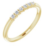 14K Yellow 1/8 CTW Diamond Stackable Ring photo