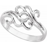 14K White Freeform Remount Ring photo