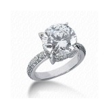 14k White Gold Diamond Semi-Mount Fancy Engagement Ring photo