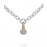 Vahan 14k Gold & Sterling Silver Diamond Pendant photo