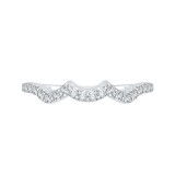 Shah Luxury 14K White Gold Round Diamond Wedding Band photo