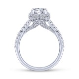 Gabriel & Co. 14k White Gold Entwined Halo Engagement Ring photo 2