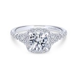 Gabriel & Co. 14k White Gold Entwined Halo Engagement Ring photo