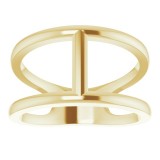 14K Yellow 11.3 mm Negative Space Ring photo 3