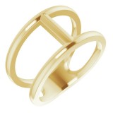 14K Yellow 11.3 mm Negative Space Ring photo
