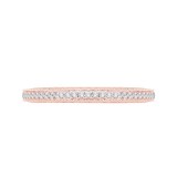 Shah Luxury 14K Rose Gold Round Diamond Eternity Wedding Band photo