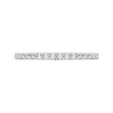 Shah Luxury 14K White Gold Round Diamond Wedding Band with Euro Shank photo