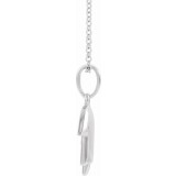 14K White Hamsa 16-18 Necklace photo 2