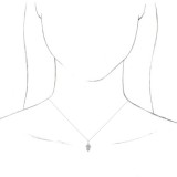 14K White Hamsa 16-18 Necklace photo 3