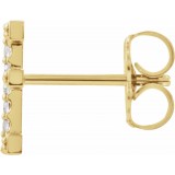14K Yellow .06 CTW Diamond Single Initial E Earring photo 2