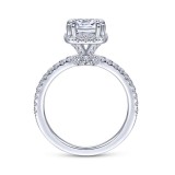 Gabriel & Co. 14k White Gold Contemporary Halo Engagement Ring photo 2