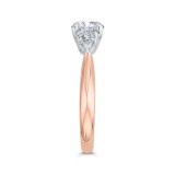 Shah Luxury 18K Two-Tone Gold Diamond Three-Stone Engagement Ring (Semi-Mount) photo 3