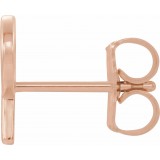 14K Rose Single Initial P Earring photo 2