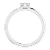 14K White 1/6 CTW Diamond Solitaire Ring photo 2