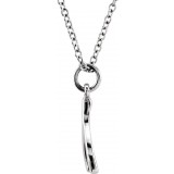 14K White Tiny Poshu00ae Wishbone 16-18 Necklace photo 2