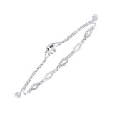 Gems One Silver Diamond (1/8Ctw) Bracelet photo