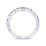 Gabriel & Co. 14k White Gold Contemporary Anniversary Wedding Band photo 2