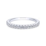 Gabriel & Co. 14k White Gold Contemporary Anniversary Wedding Band photo