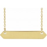 14K Yellow 33x6 mm Geometric 16-18 Necklace photo