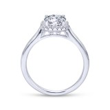 Gabriel & Co. 14k White Gold Contemporary Halo Engagement Ring photo 2
