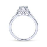 Gabriel & Co. 14k White Gold Contemporary Halo Engagement Ring photo 2