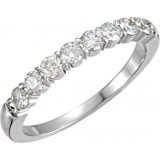 14K White 1/2 CTW Diamond Anniversary Band photo