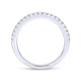 Gabriel & Co. 14k White Gold Contemporary Anniversary Wedding Band photo 2