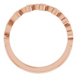 14K Rose Stackable Marquise Design Ring photo 2