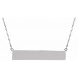 14K White Bar 17.5 Necklace photo