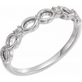 14K White .08 CTW Diamond Infinity-Inspired Ring photo