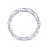 Gabriel & Co. 14k White Gold Contemporary Twist Wedding Band photo 2