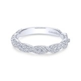 Gabriel & Co. 14k White Gold Contemporary Twist Wedding Band photo