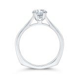 Shah Luxury 14K White Gold Diamond Engagement Ring with Euro Shank (Semi-Mount) photo 4