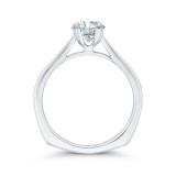 Shah Luxury 14K White Gold Diamond Engagement Ring with Euro Shank (Semi-Mount) photo 4