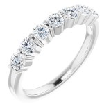 14K White 5/8 CTW Diamond Anniversary Band photo