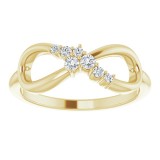 14K Yellow 1/8 CTW Diamond Infinity-Inspired Ring photo 3