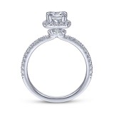 Gabriel & Co. 14k White Gold Contemporary Halo Engagement Ring photo 2
