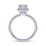 Gabriel & Co. 14k White Gold Contemporary Halo Engagement Ring photo 2