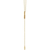 14K Yellow Geometric Y 16-18 Necklace photo 2