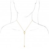 14K Yellow Geometric Y 16-18 Necklace photo 3